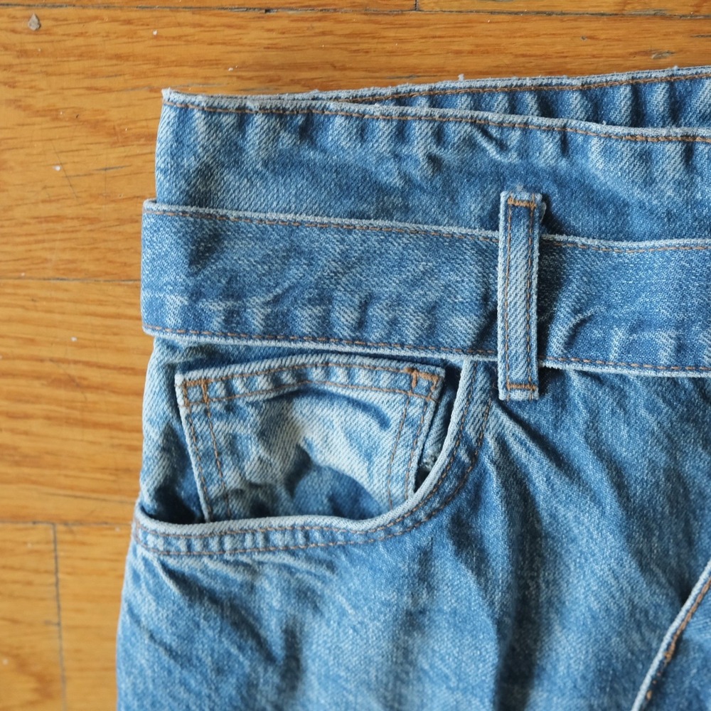 Reformation Cynthia Belted High‎ Rise Straight Jeans Blue Denim 29 Sustainable - Picture 3 of 9